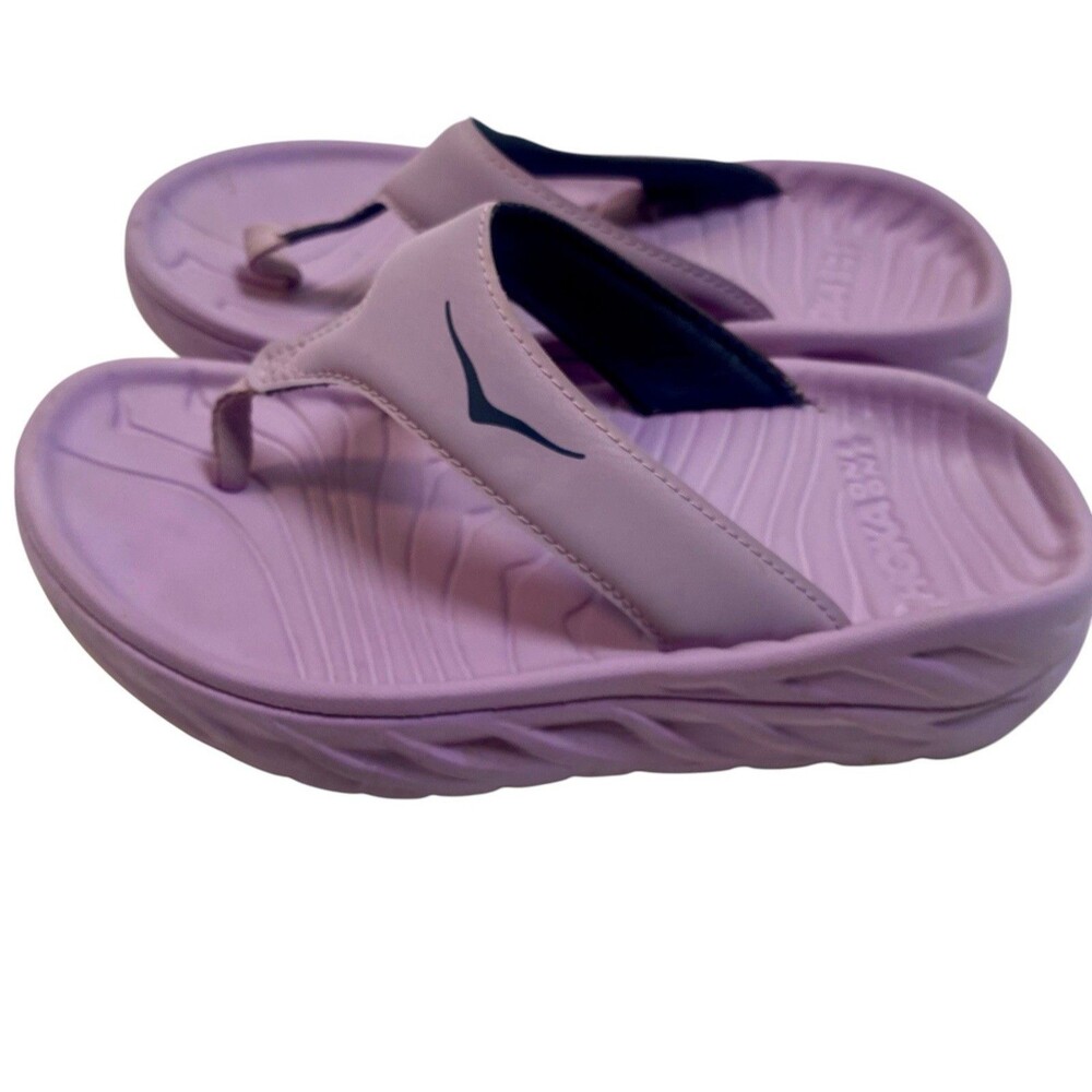 Hoka Women's One One Violet Bloom Recovery Flip Flops Size 5 Purple Sandals
